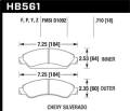 Hawk Performance - Performance Ceramic Disc Brake Pad - Hawk Performance HB561Z.710