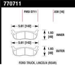 Hawk Performance - Premium OES Disc Brake Pads - Hawk Performance 770711 - Image 1