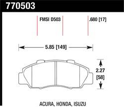 Hawk Performance - Premium OES Disc Brake Pads - Hawk Performance 770503 - Image 1