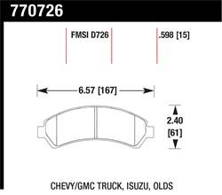 Hawk Performance - Premium OES Disc Brake Pads - Hawk Performance 770726 - Image 1