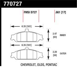 Hawk Performance - Premium OES Disc Brake Pads - Hawk Performance 770727 - Image 1