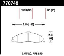 Hawk Performance - Premium OES Disc Brake Pads - Hawk Performance 770749 - Image 1