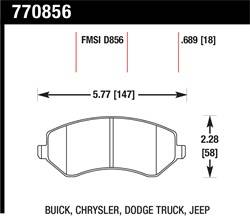 Hawk Performance - Premium OES Disc Brake Pads - Hawk Performance 770856 - Image 1