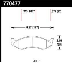 Hawk Performance - Premium OES Disc Brake Pads - Hawk Performance 770477 - Image 1