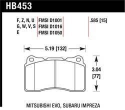 Hawk Performance - Disc Brake Pad - Hawk Performance HB453V.585 - Image 1