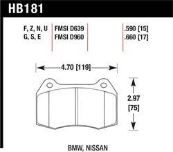 Hawk Performance - Disc Brake Pad - Hawk Performance HB181N.660 - Image 1