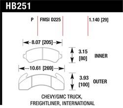 Hawk Performance - Disc Brake Pad - Hawk Performance HB251P1.14 - Image 1