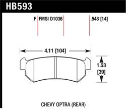 Hawk Performance - Disc Brake Pad - Hawk Performance HB593F.548 - Image 1