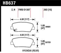 Hawk Performance - Disc Brake Pad - Hawk Performance HB637N.583 - Image 1