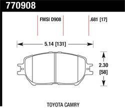 Hawk Performance - Premium OES Disc Brake Pads - Hawk Performance 770908 - Image 1