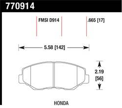 Hawk Performance - Premium OES Disc Brake Pads - Hawk Performance 770914 - Image 1