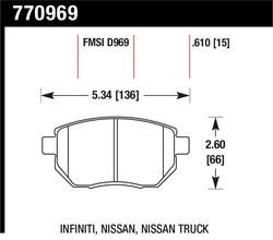 Hawk Performance - Premium OES Disc Brake Pads - Hawk Performance 770969 - Image 1