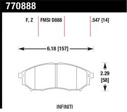 Hawk Performance - Premium OES Disc Brake Pads - Hawk Performance 770888 - Image 1