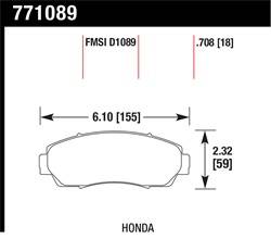 Hawk Performance - Premium OES Disc Brake Pads - Hawk Performance 771089 - Image 1