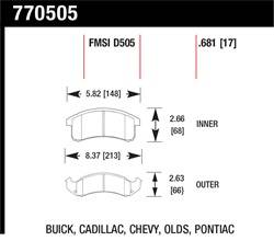 Hawk Performance - Premium OES Disc Brake Pads - Hawk Performance 770505 - Image 1