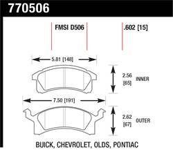 Hawk Performance - Premium OES Disc Brake Pads - Hawk Performance 770506 - Image 1