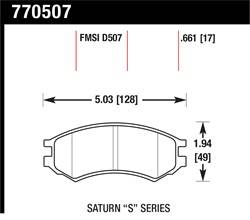 Hawk Performance - Premium OES Disc Brake Pads - Hawk Performance 770507 - Image 1