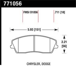 Hawk Performance - Premium OES Disc Brake Pads - Hawk Performance 771056 - Image 1