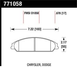 Hawk Performance - Premium OES Disc Brake Pads - Hawk Performance 771058 - Image 1