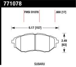 Hawk Performance - Premium OES Disc Brake Pads - Hawk Performance 771078 - Image 1