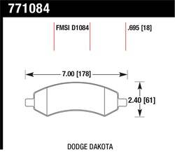 Hawk Performance - Premium OES Disc Brake Pads - Hawk Performance 771084 - Image 1