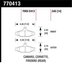 Hawk Performance - Premium OES Disc Brake Pads - Hawk Performance 770413 - Image 1