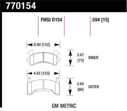 Hawk Performance - Premium OES Disc Brake Pads - Hawk Performance 770154 - Image 1