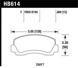 Hawk Performance - Disc Brake Pad - Hawk Performance HB614F.600 - Image 1