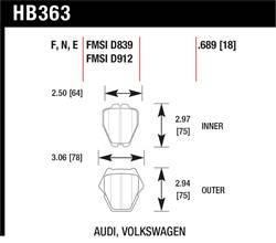 Hawk Performance - Disc Brake Pad - Hawk Performance HB363F.689B - Image 1