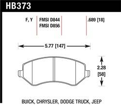 Hawk Performance - Disc Brake Pad - Hawk Performance HB373Y.689 - Image 1