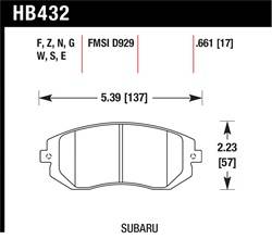 Hawk Performance - Disc Brake Pad - Hawk Performance HB432R.661 - Image 1