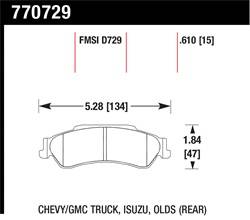 Hawk Performance - Premium OES Disc Brake Pads - Hawk Performance 770729 - Image 1