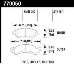 Hawk Performance - Premium OES Disc Brake Pads - Hawk Performance 770050 - Image 1