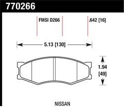 Hawk Performance - Premium OES Disc Brake Pads - Hawk Performance 770266 - Image 1