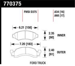 Hawk Performance - Premium OES Disc Brake Pads - Hawk Performance 770375 - Image 1