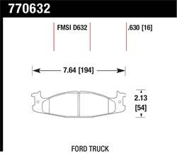 Hawk Performance - Premium OES Disc Brake Pads - Hawk Performance 770632 - Image 1