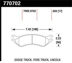 Hawk Performance - Premium OES Disc Brake Pads - Hawk Performance 770702 - Image 1