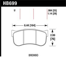 Hawk Performance - Disc Brake Pad - Hawk Performance HB699U.984 - Image 1