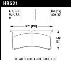 Hawk Performance - Disc Brake Pad - Hawk Performance HB521A.800 - Image 1