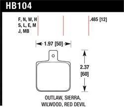 Hawk Performance - Disc Brake Pad - Hawk Performance HB104MB.435 - Image 1