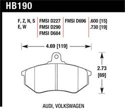 Hawk Performance - Disc Brake Pad - Hawk Performance HB190E.600 - Image 1