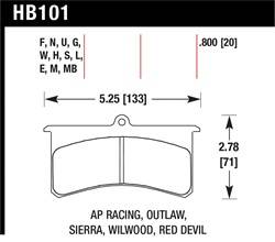 Hawk Performance - Disc Brake Pad - Hawk Performance HB101MB.775 - Image 1