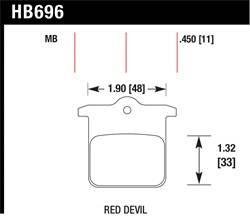 Hawk Performance - Disc Brake Pad - Hawk Performance HB696MB.450 - Image 1