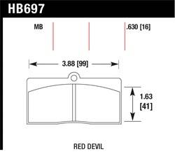 Hawk Performance - Disc Brake Pad - Hawk Performance HB697MB.630 - Image 1