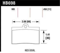 Hawk Performance - Disc Brake Pad - Hawk Performance HB698MB.450 - Image 1