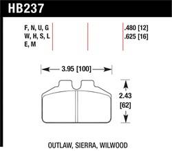 Hawk Performance - Disc Brake Pad - Hawk Performance HB237A.480 - Image 1