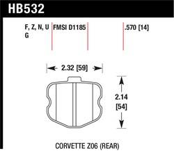 Hawk Performance - Disc Brake Pad - Hawk Performance HB532V.570 - Image 1