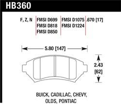 Hawk Performance - Disc Brake Pad - Hawk Performance HB360F.670 - Image 1