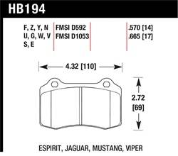 Hawk Performance - Disc Brake Pad - Hawk Performance HB194N.665 - Image 1