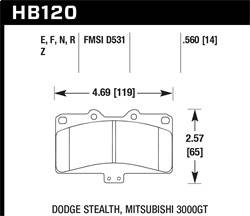 Hawk Performance - HP Plus Disc Brake Pad - Hawk Performance HB120N.560 - Image 1